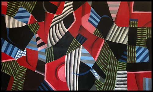 "Red Desert"  (extended)  60" X 102"  acrylic on canvas